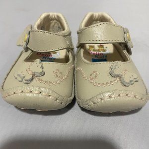 Baby Girl Ivory Embroidered Soft Fashion Summer Baby Shoes 0-3